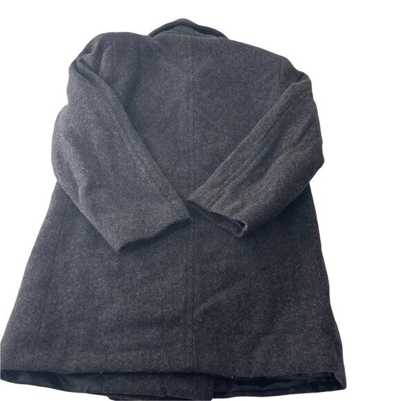 Weather Tamer Women's Size Small Grey Double Breasted 100% Wool Pea Coat - Picture 4 of 9